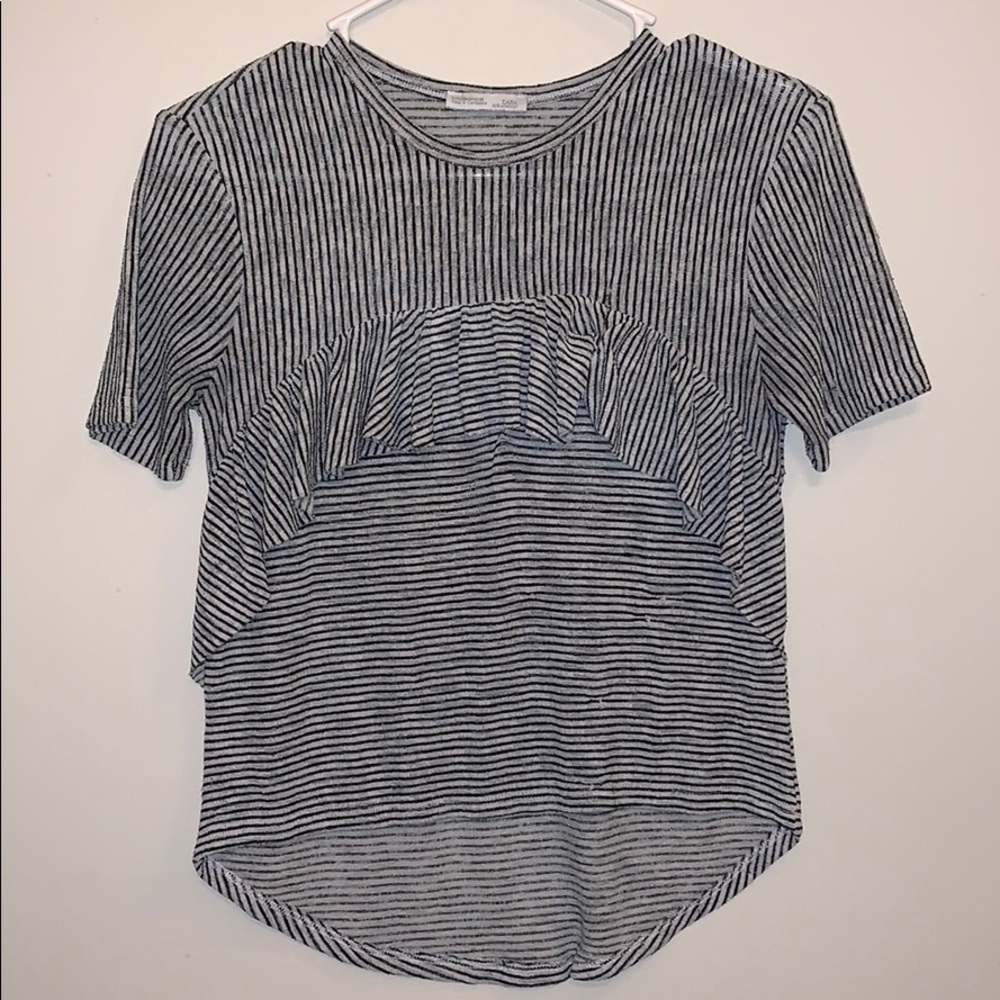 Zara ruffle shirt